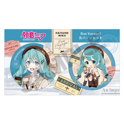 『初音ミク』缶バッジ2個セット ブルー